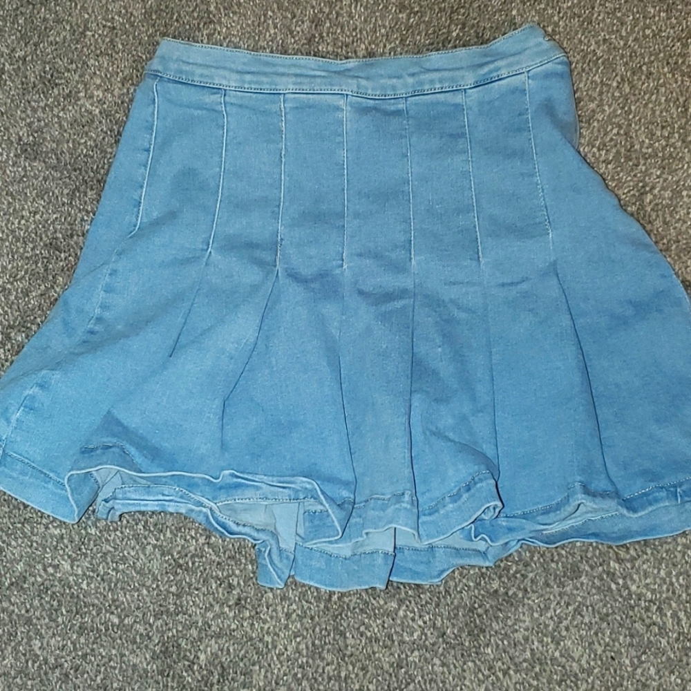 Denim mini skirt